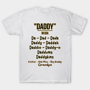 father's day, Dad Names in USA, Father's gifts, Dad's Day gifts, father's day gifts T-Shirt